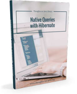 Native Queries with Hibernate - 3d cover