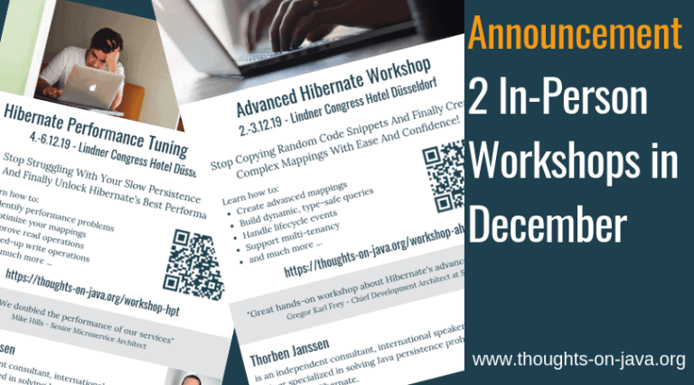 Announcing 2 In-Person Workshops in December