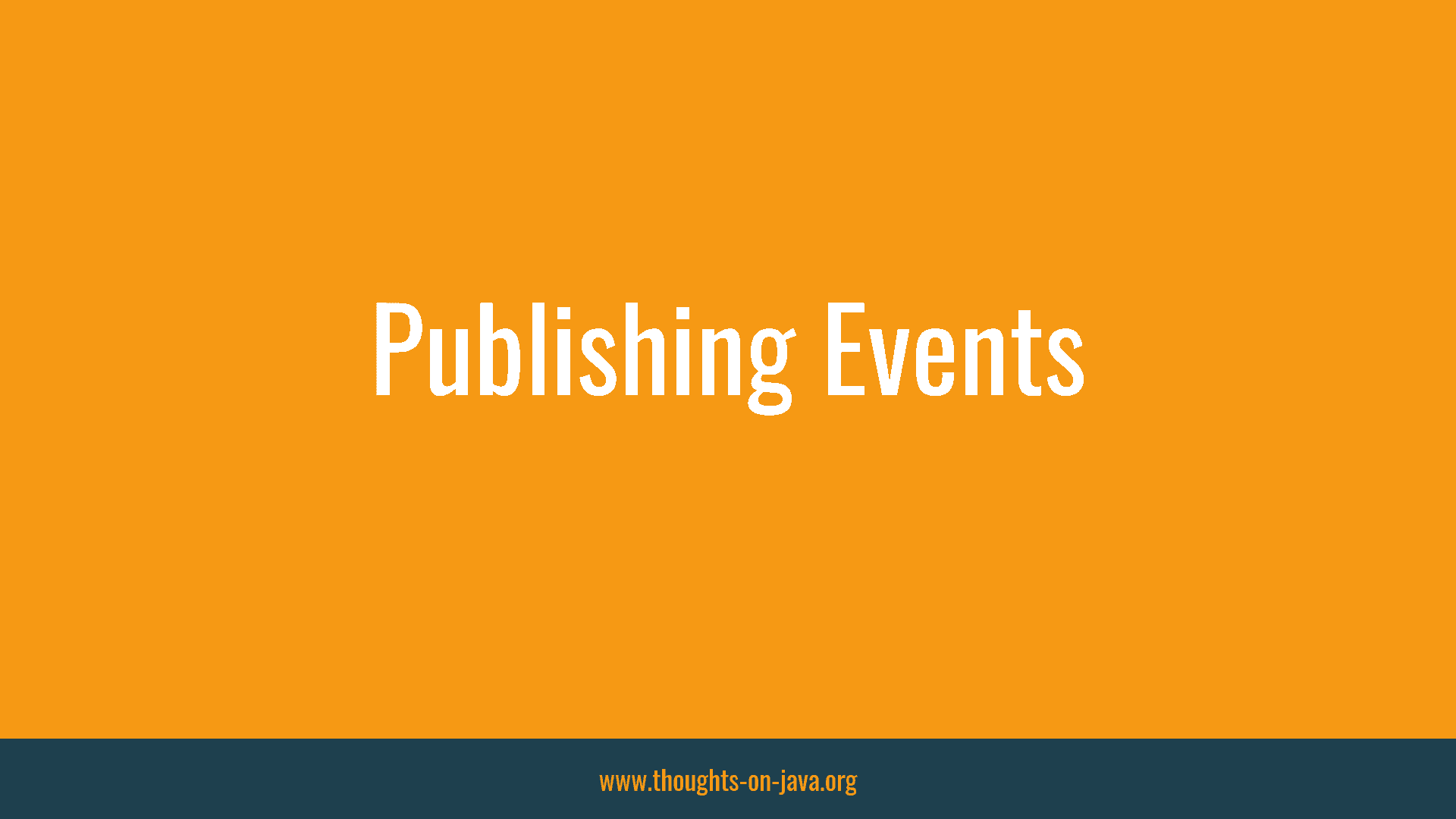 Publishing Events
