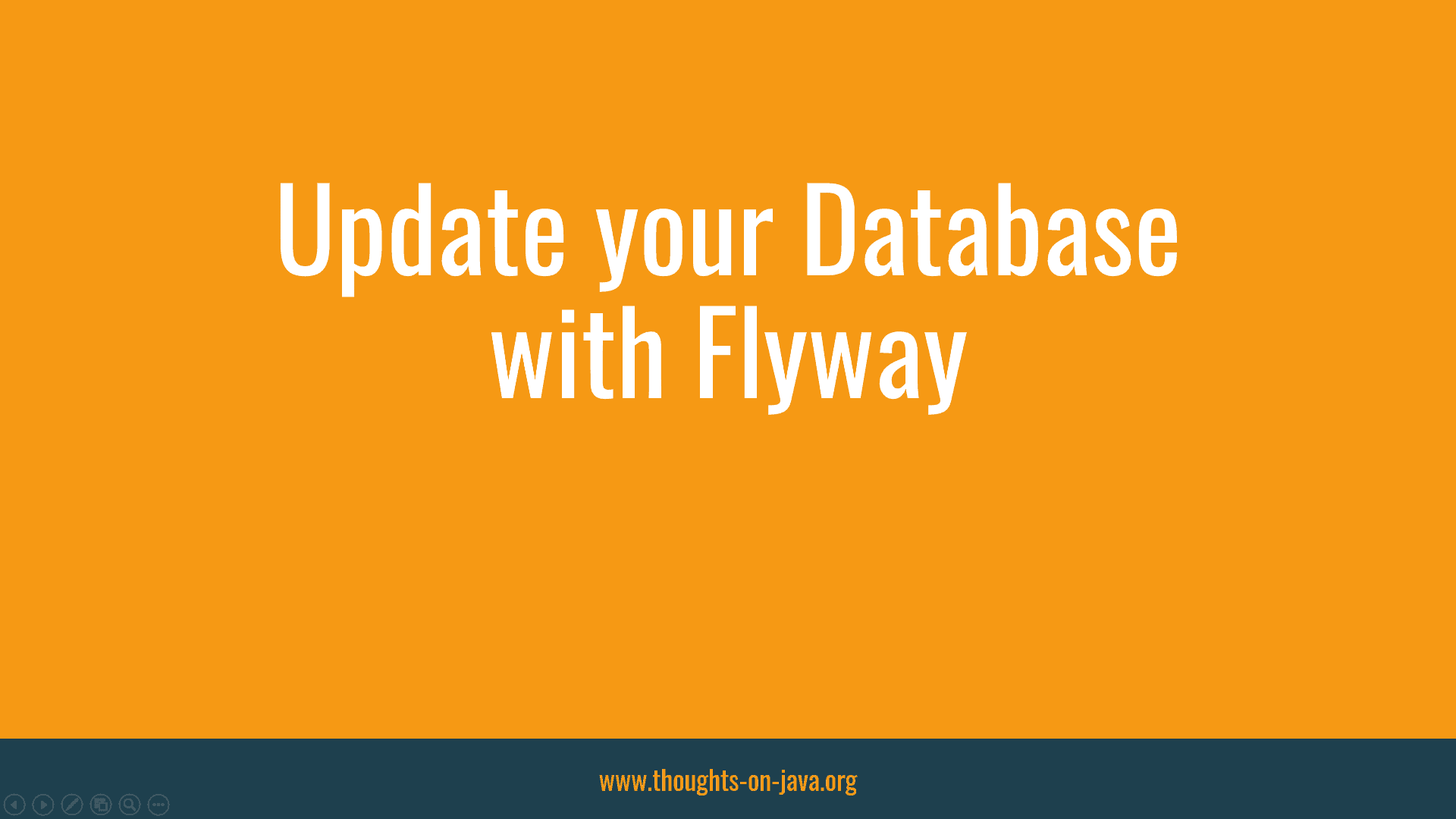 Update your Database with Flyway